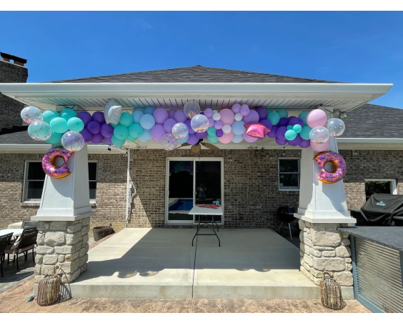 Pink Flamingo balloon arrangements.