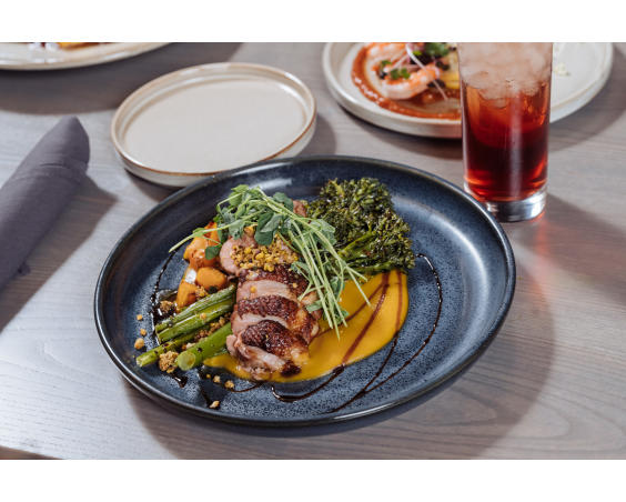 Just one of the many elegant dishes offered at the Prewitt.