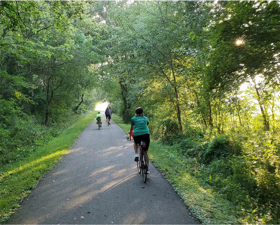 Biking on Vandalia Trail
