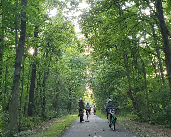 Biking on Vandalia Trail