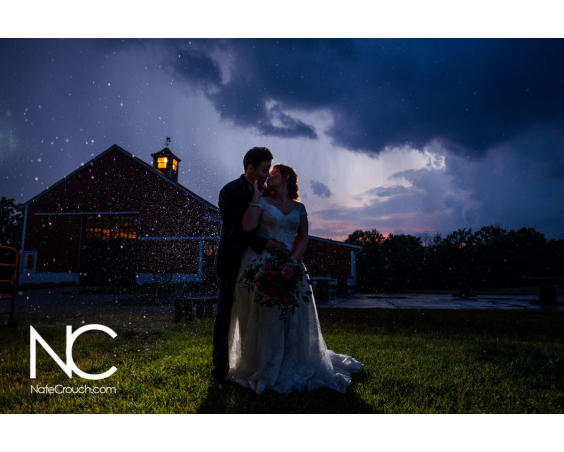 Spotlight Outdoor Wedding Photo by Nate Crouch