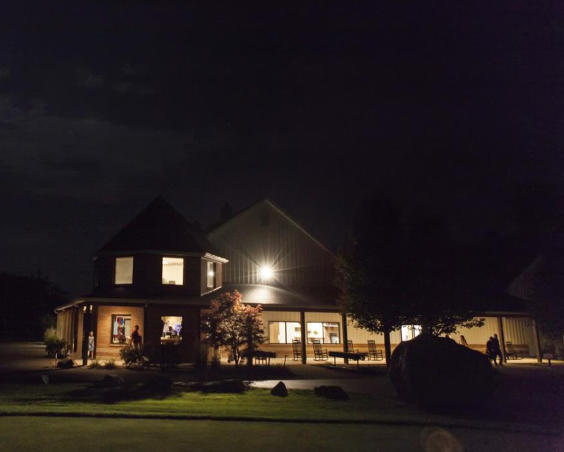 Deer Creek Reception Building at Night