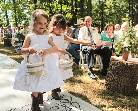 Outdoor Wedding Ceremony at Martha's Orchard