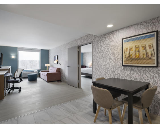 An extended room at Home2 Suites.