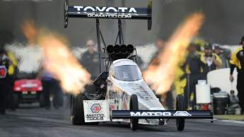 Antron Brown at Lucas Oil Indianapolis Raceway Park for NHRA U.S. Nationals