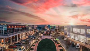 The Shops at Perry Crossing Plainfield at sunset