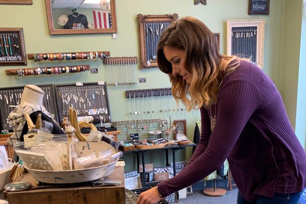 Shopping at Seize the Night Designs in Downtown Danville, Indiana