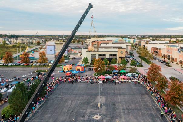 The Smiley Morning Show Pumpkin Drop has become an October staple at The Shops at Perry Crossing in Plainfield, Indiana