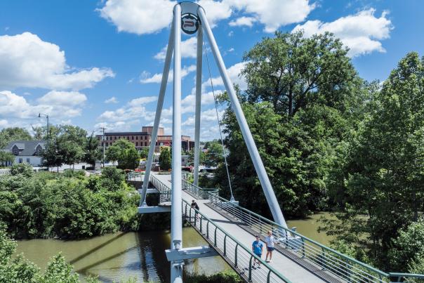 Downtown Plainfield pedestrian bridge