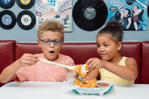 Oasis Diner kids cheese pull