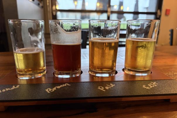 Beer flight at Barley Thyme Kitchen+ Brew