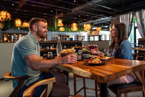 Couple dining a Tlahcos Mexican Cuisine.