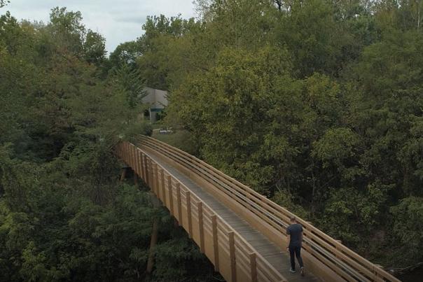 Hummel Park pedestrian bridge