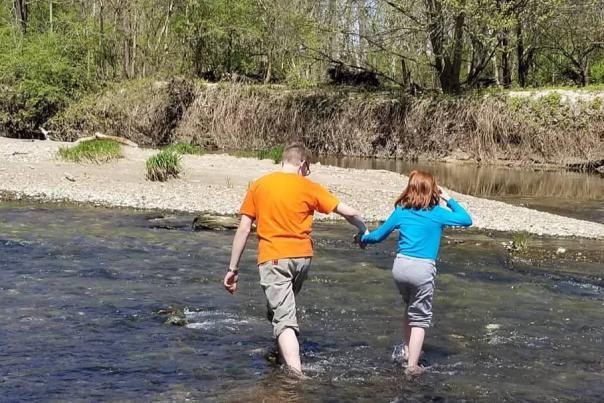 After your picnic, have fun in White Lick Creek in Hummel Park.