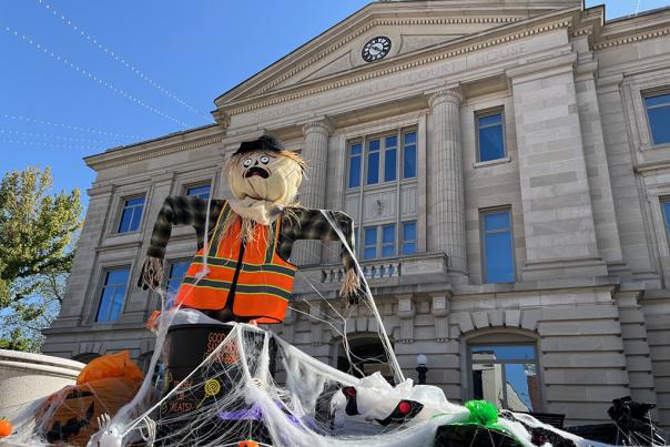 Scarecrow on the Square in Danville