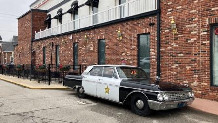 Patrol Car Outside The Mayberry Cafe