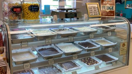 The fudge case at The Fudge Kettle