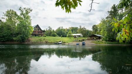 The Pond behind the Cabin at Natural Valley Ranch