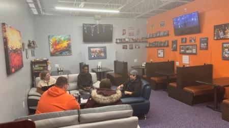 Friends gather at Best Friends Coffee & Bagels