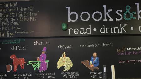 Books & Brews standard and rotating offerings