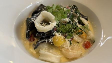 Lobster Tortelloni Nero at Theo's Italian