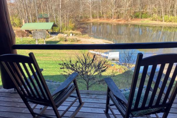 View from Porch of Cabin at Natural Valley Ranch in Brownsburg
