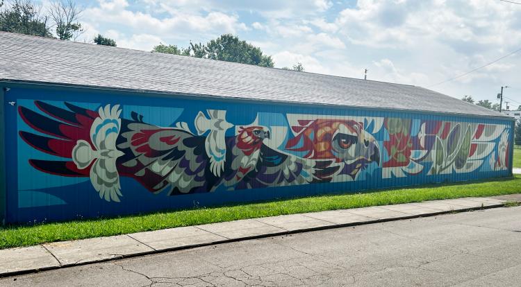 Hues of Hendricks County Mural in Coatesville