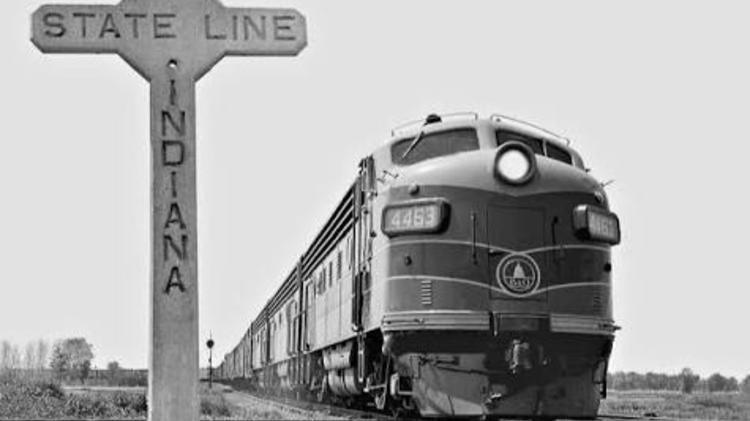 Passenger train on the old Baltimore & Ohio Railroad
