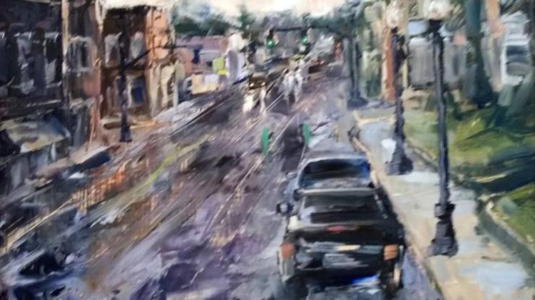 Plein Air Artists Paint the Town Best of Show winner in 2018