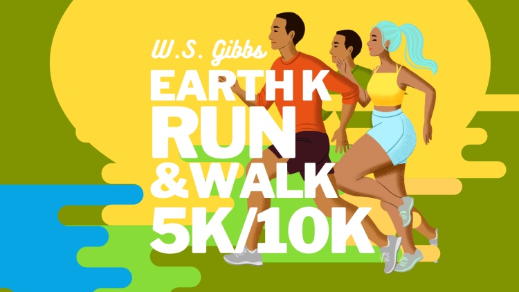 The inaugural Earth K Run & Walk takes place at W.S. Gibbs Memorial Park.