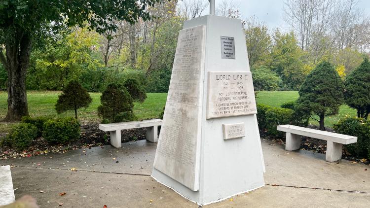 WWII Memorial at Friendship Gardens in Plainfield, Indiana