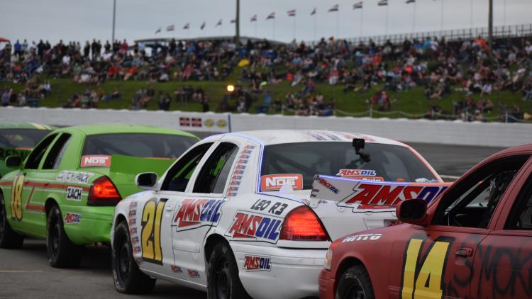 Crown Victorias & the IRP Hill at the 2025 Indy 800 (Photo Courtesy of Lucas Oil Indianapolis Raceway Park Facebook Page)
