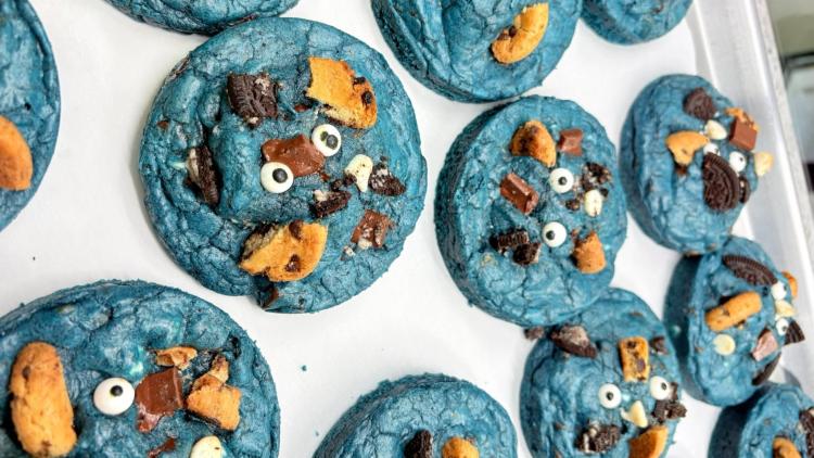 Cookie Monster cookies from Momma Shell's Cookies in Plainfield. (Photo by Momma Shell's Cookies on Facebook)