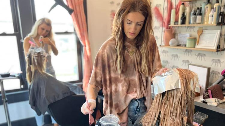 Updo Down stylists in action (photo courtesy of Updo Down)