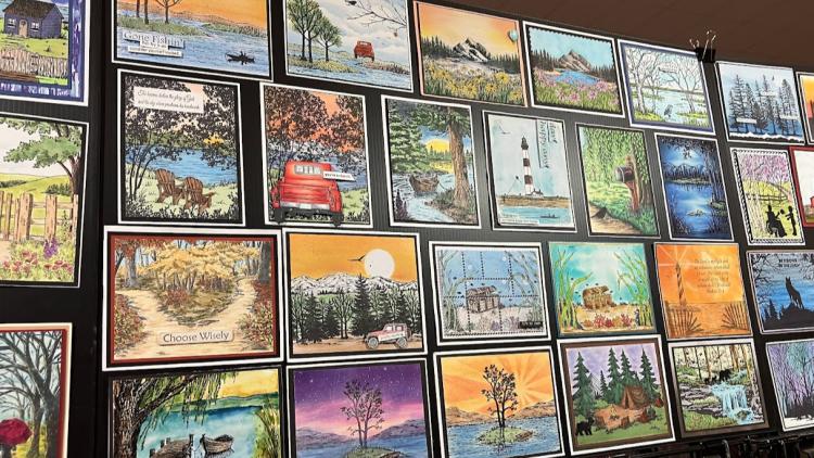 Handmade Cards at the Rubber Stamp & Scrapbook Show in Danville