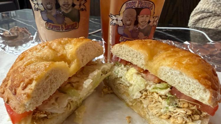 Best Friends Coffee & Bagel- Flavor Fest Chicken Caesar Salad Bagel