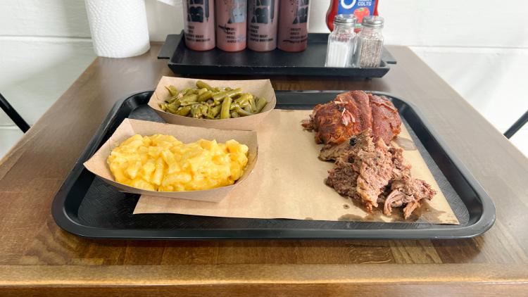Meal with Ribs and Brisket at Double D's Southern BBQ in Clayton