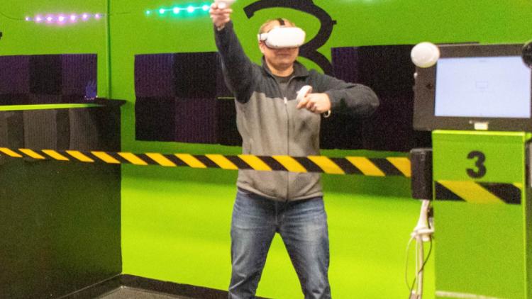 Virtual reality at Press Play Gaming Lounge in Brownsburg (Photo courtesy of Press Play Gaming Lounge's Facebook Page)