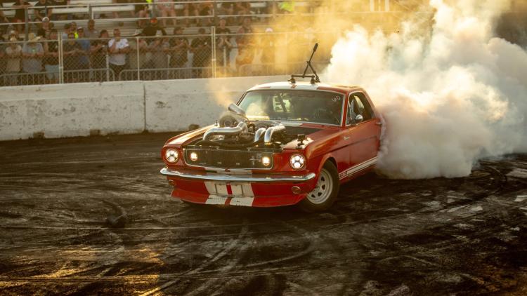 Burnout Rivals at 2025 Cleetus & Cars Event (Photo Courtesy of Lucas Oil Indianapolis Raceway Park Facebook Page)