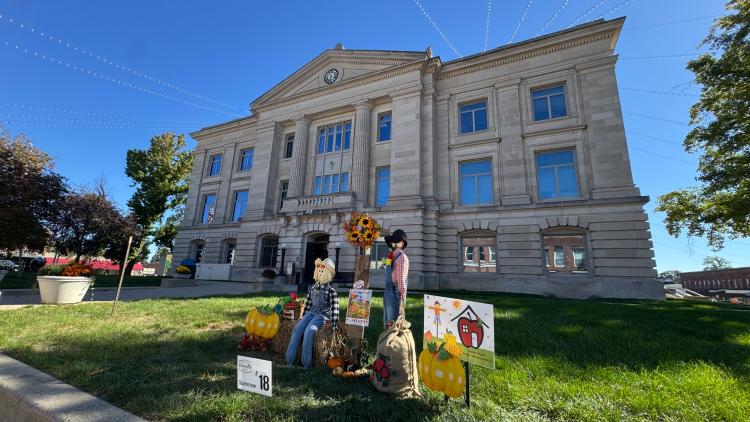 Scarecrows on the Square in Danville, IN