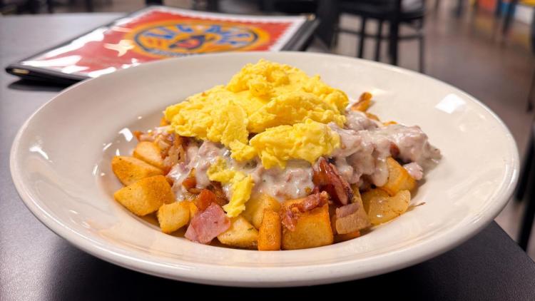 The Big Bear Skillet at Big Bear Biscuits in Brownsburg (photo via Facebook).