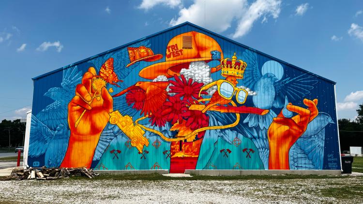 Hues of Hendricks County Mural in Lizton