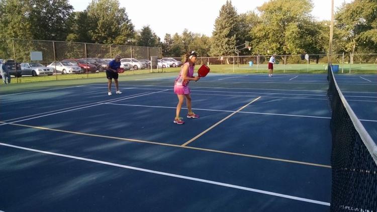 Pickleball can be played in many places within Hendricks County, including Arbuckle Acres Park in Brownsburg. (Photo credit: Hendricks County Flyer)