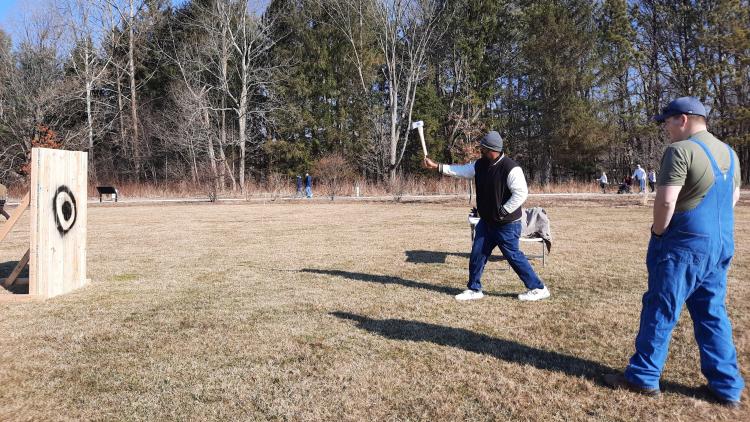 Axe-throwing is back for Maple Syrup Days for ages 16 through adult!