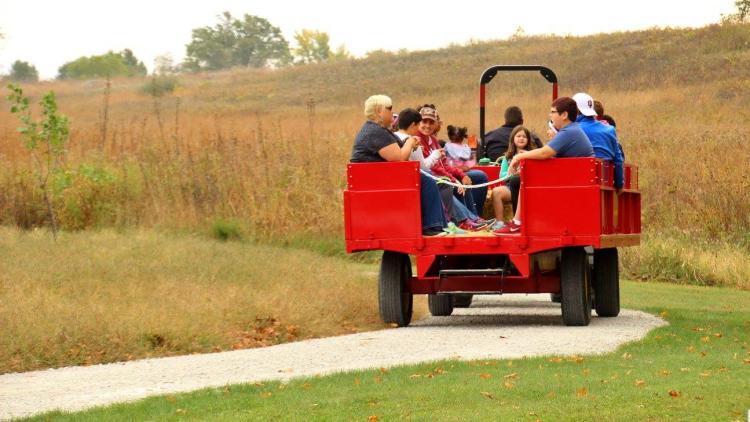 Hayrides are very popular during the Fall Colors Festival at McCloud Nature Park. (Photo by Deb Stukenborg)