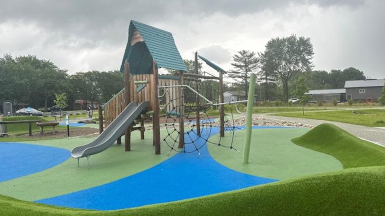 Virgil Park's playground features many unique elements