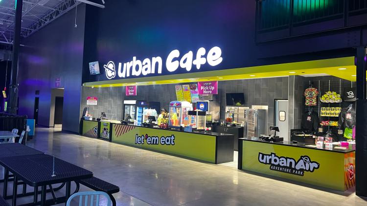 Urban Cafe inside of Urban Air Adventure Park in Plainfield, Indiana