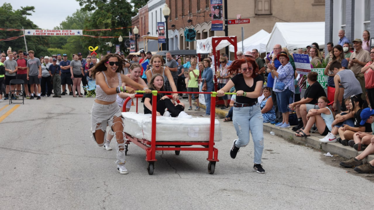 Old Fashion Days Bed Race (Photo by Old Fashion Days on Facebook)