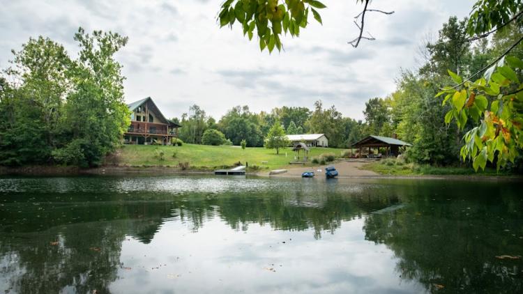The Pond behind the Cabin at Natural Valley Ranch