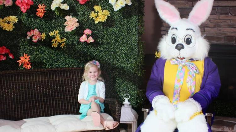 Get your photo taken with Bunny at the Shops at Perry Crossing. (Photo courtesy of The Shops at Perry Crossing Facebook page)